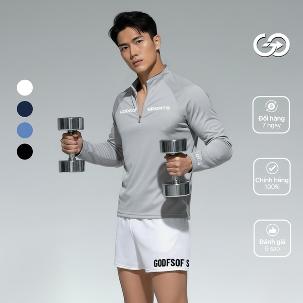 Áo thể thao dài tay GOS CoreZip S19