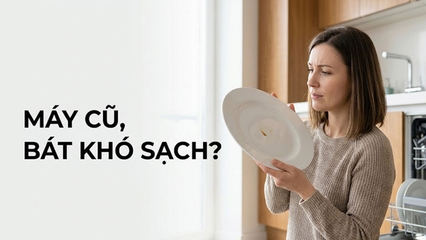 Vì sao máy dùng càng lâu, bát càng khó sạch