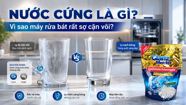 Nước cứng là gì và tại sao máy rửa bát sợ nước cứng?