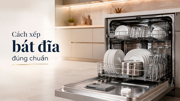 Cách xếp bát đĩa để viên rửa phát huy hiệu quả tốt hơn