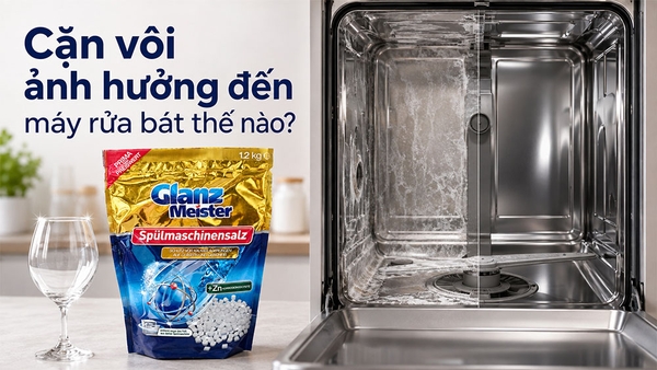 Cặn vôi đang âm thầm ảnh hưởng đến máy rửa bát thế nào?