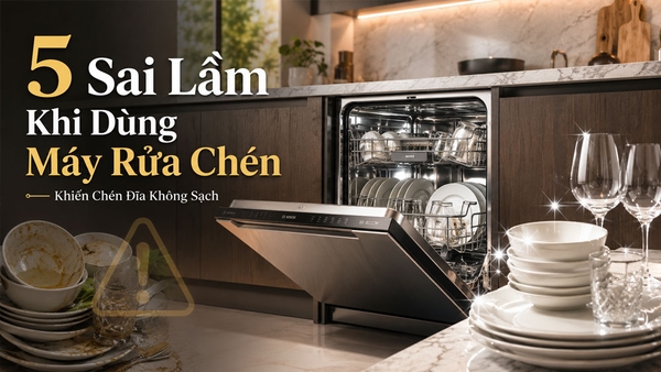 5 Sai Lầm Khi Dùng Máy Rửa Chén Khiến Chén Đĩa Không Sạch