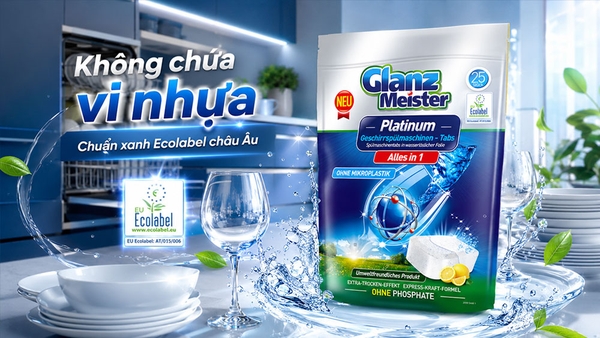 Viên rửa bát không chứa vi nhựa chuẩn Đức