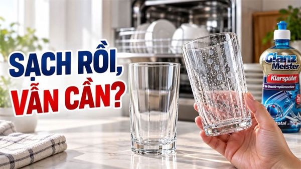 Bát rửa sạch rồi, tại sao vẫn cần nước trợ xả?