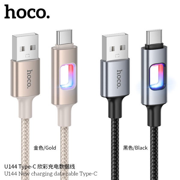 Cáp sạc Usb-TypeC Hoco U144 dây dù đèn led báo Trọng Phú Mobile