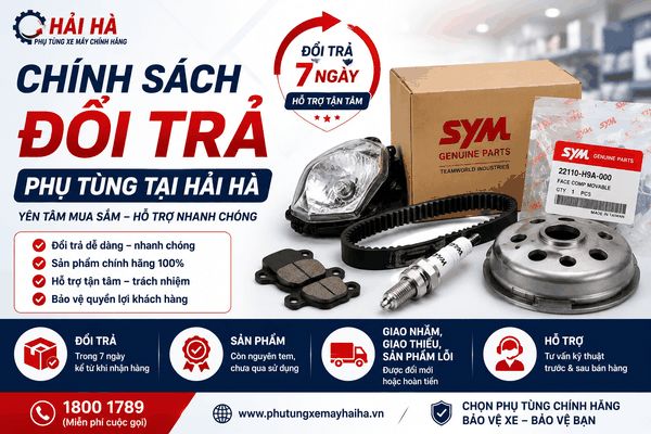 Kinh nghiệm chọn mua xe Chính sách đổi trả phụ tùng tại Hải Hà