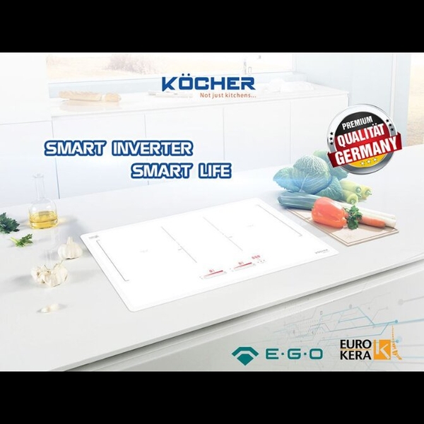 Bếp Từ Kocher DIB4-888W - Kính Kera Pháp trắng sang, nhập khẩu Đức