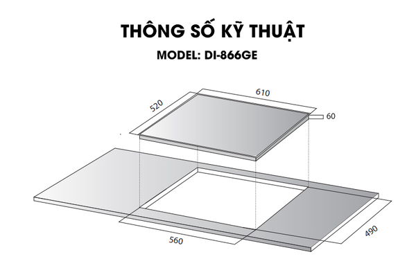 Bếp từ 4 vùng nấu DI-866GE - Nhập khẩu Đức - Công nghệ G5 Inverter