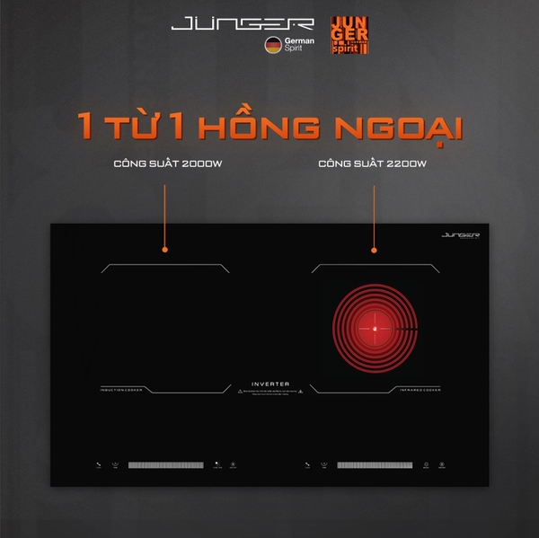 Bếp Điện Từ Hồng Ngoại Junger JG MK-24 - Inverter Đức - 4200W