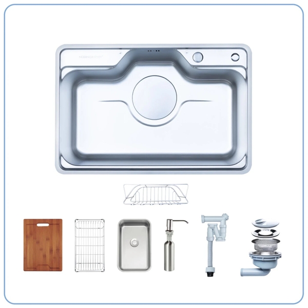 Chậu rửa bát 1 hố Nobinox Liken NL725D