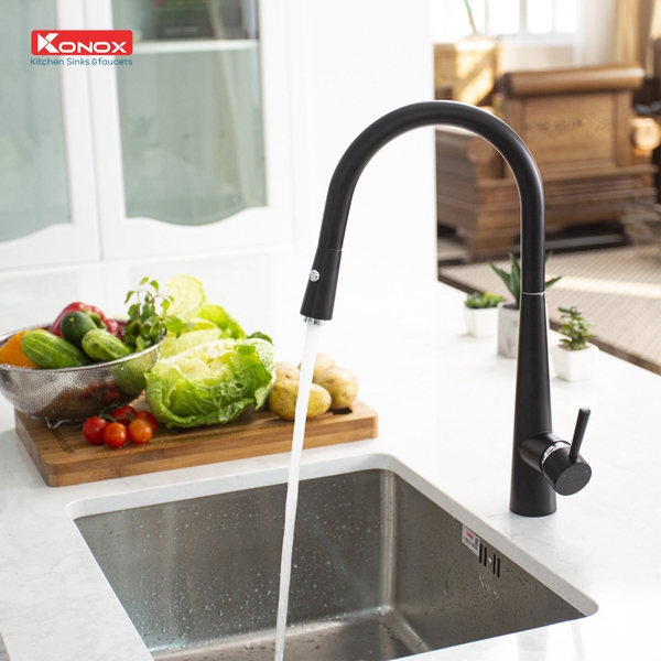 Vòi rửa bát dây rút Konox KN1901B