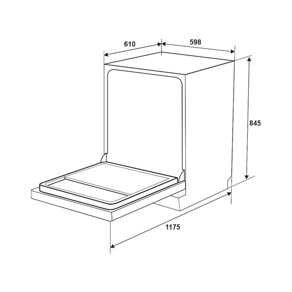 Máy rửa chén Hafele HDW-F602EB (538.21.360) - 14 Bộ