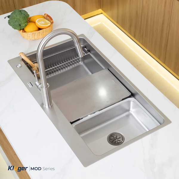 Chậu rửa bát Kluger KF8850FS Plus – POSCO 304 Linen chống xước