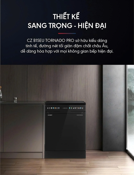 Máy Rửa Bát Canzy CZ B15EU TORNADO PRO