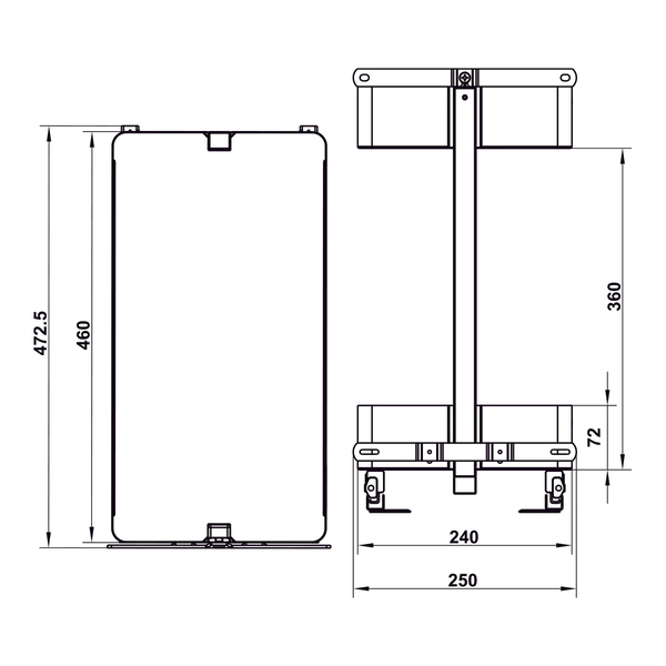 Rổ gia vị Hafele Utensio Plus H2 545.14.323 | Màu Than Chì Sang Trọng