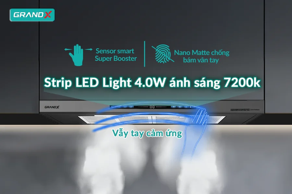 Máy hút mùi âm tủ GrandX GX H70F85G Smart Inverter BLDC