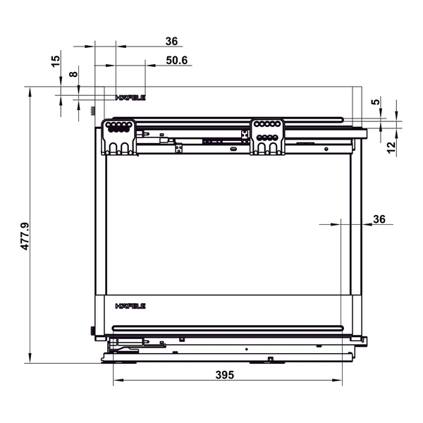 Rổ gia vị Hafele Utensio Plus H2 545.14.321 | Màu Than Chì (150mm)