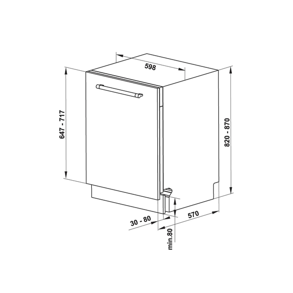 Máy rửa chén âm tủ Hafele HDW-FI60D (533.23.320) - 15 Bộ - UV & Ion