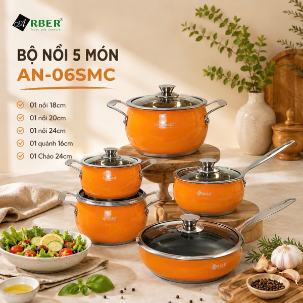 Bộ nồi inox AN06SMC Arber