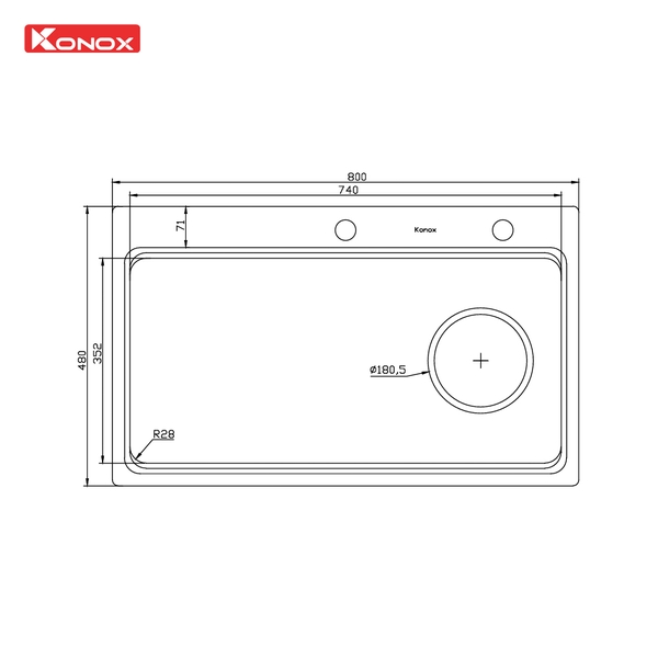 Chậu Rửa Bát KN8048TS Dekor: Chống Xước Linen - Workstation Sink
