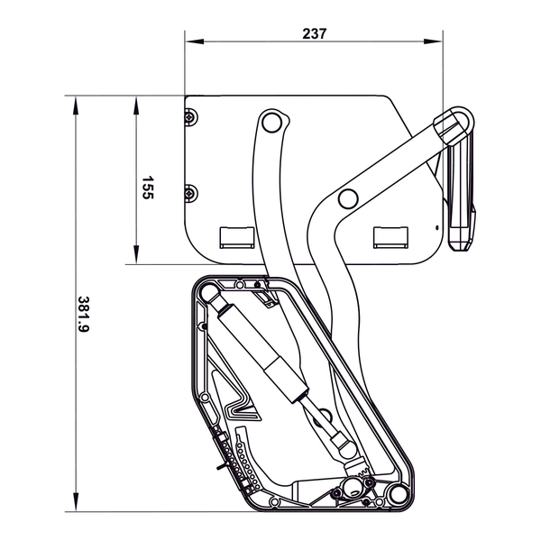 Rổ nâng hạ Utensio Plus H2 Khay đơn 504.68.374 | Màu Than Chì (700mm)
