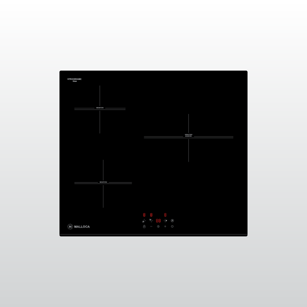 Bếp từ Malloca MH-5903 IN chính hãng - 3 vùng nấu công suất lớn