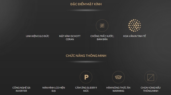 Bếp Từ Đôi Kocher DI-881GE - Nhập Khẩu Đức, kính Schott Ceran