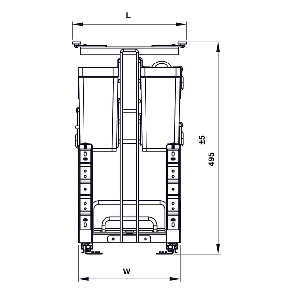 Phụ kiện rổ đa năng Hafele OMERO MULTI 547.11.006 | Inox 304 Nan Ovan (450mm)