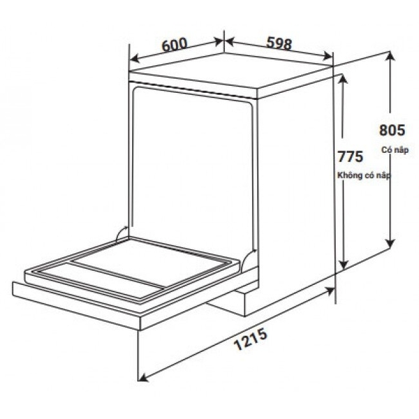 Máy Rửa Chén KAFF KF-BHMI775YS | 17 Bộ - PTC + AI Wash