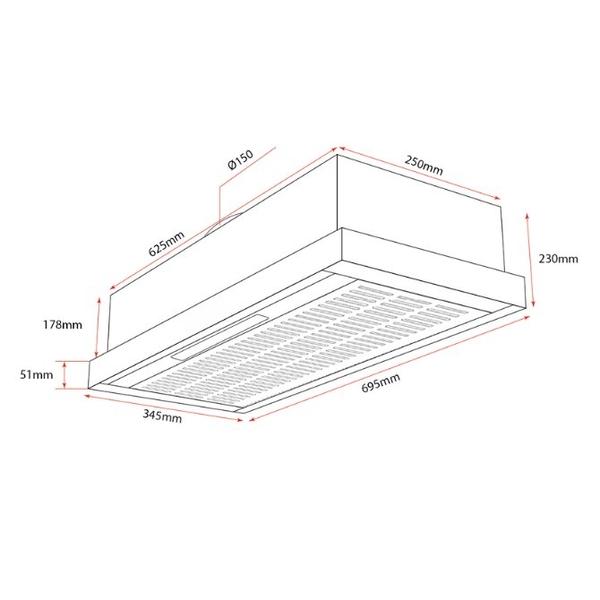 Máy hút mùi âm tủ Kocher K-6370S