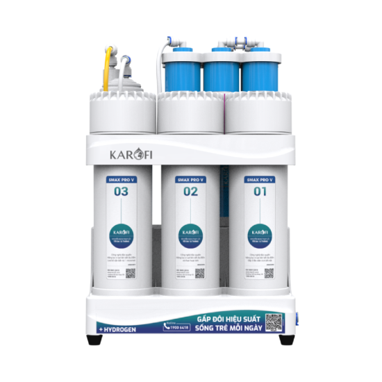 Máy Lọc Nước RO Hydrogen Karofi KAQ-U03 Pro 10 Lõi Để Gầm