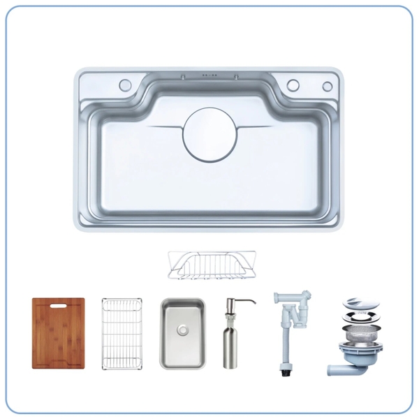 Chậu rửa bát 1 hố Nobinox Liken NL792D
