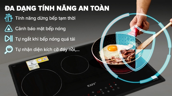 Bếp 3 Vùng Nấu KAFF KF-IC3801 - 2 Từ 1 Điện Inverter