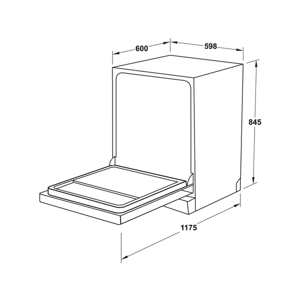 Máy rửa chén Hafele HDW-F60EB (538.21.310) - Series 600 - 14 Bộ