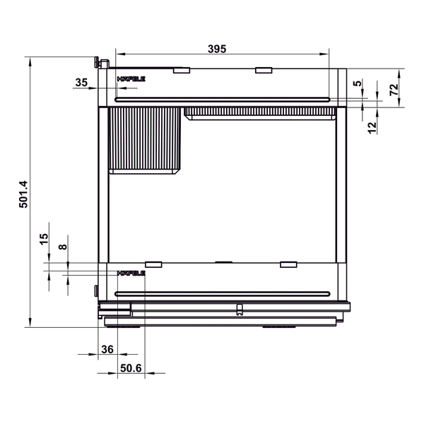 Rổ đa năng Hafele Utensio Plus H2 545.14.301 | Màu Than chì (300mm)