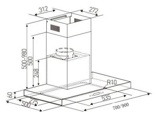 Máy hút mùi Arber AB900RA 900mm
