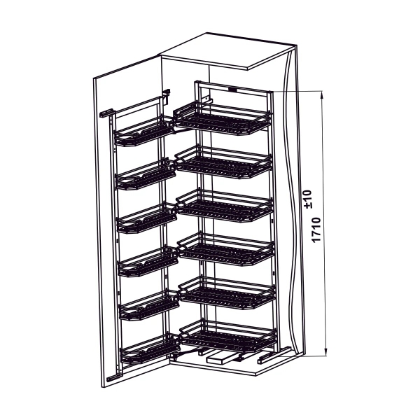 Rổ tủ đồ khô Hafele Kara Swing 595.71.043