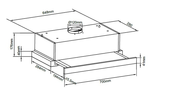 Máy hút mùi Canzy CZ H1070AT - Âm tủ 700mm