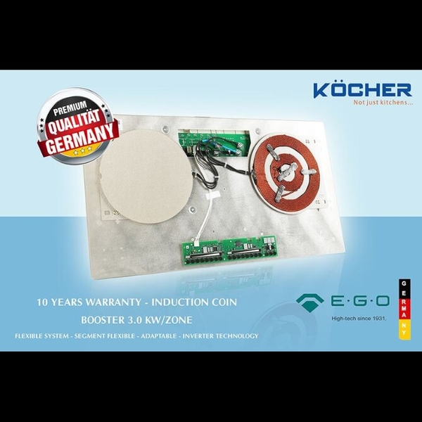 Bếp Từ Đôi Kocher DIB4-888 - Nhập Khẩu Đức, Kính Eurokera Pháp