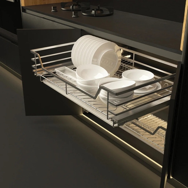 Rổ chén đĩa Hafele Cappella 549.08.153 | Inox 304 Kèm Ống Đũa