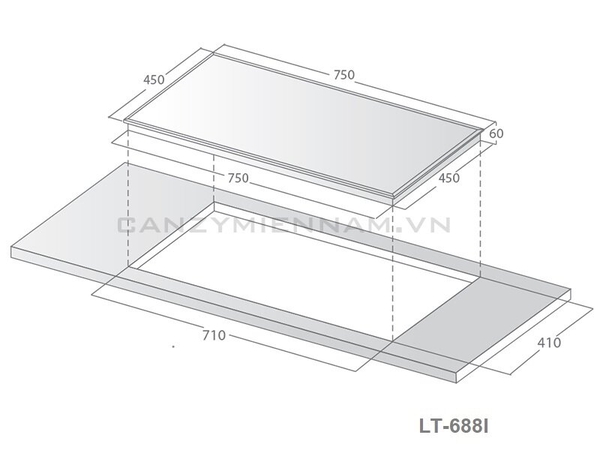 Bếp từ Latino LT-688I | Kính Schott Ceran | Mâm E.G.O