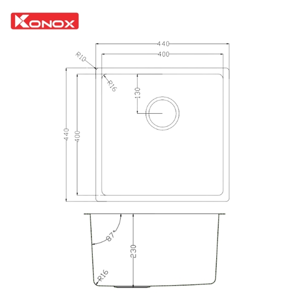 Chậu Rửa Bát Tari 400SM Phong Cách Nhật: Inox 304 Bề Mặt Mịn
