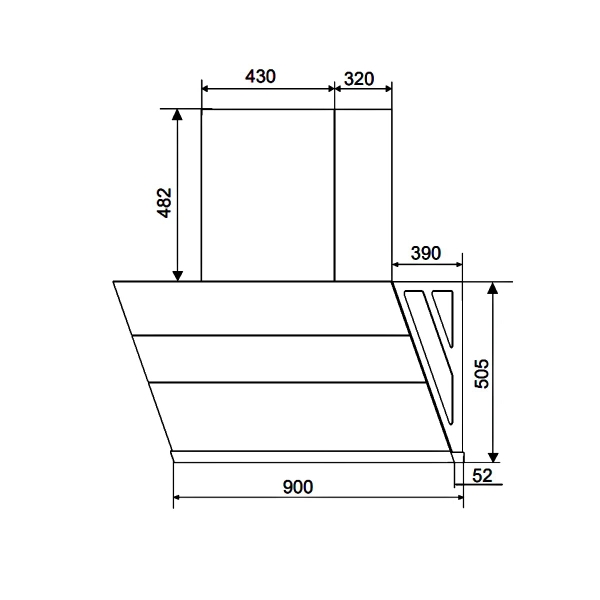 Máy hút mùi gắn tường Hafele HC-H902WC - 538.81.742