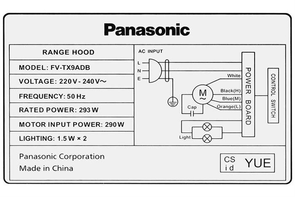 Máy Hút Mùi Chữ T Panasonic FV-TX9ADBYUE