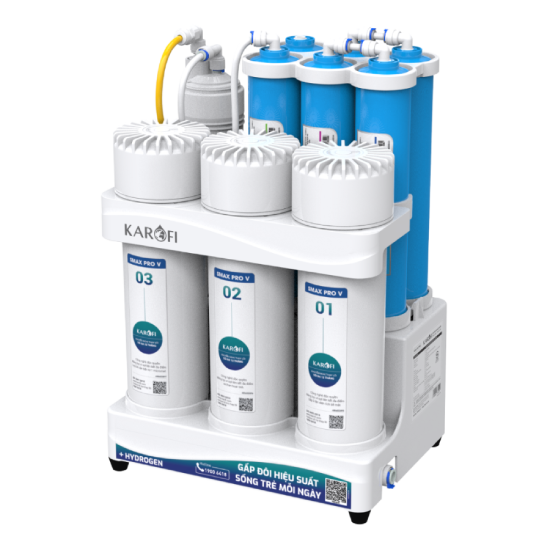 Máy Lọc Nước RO Hydrogen Karofi KAQ-U03 Pro 10 Lõi Để Gầm