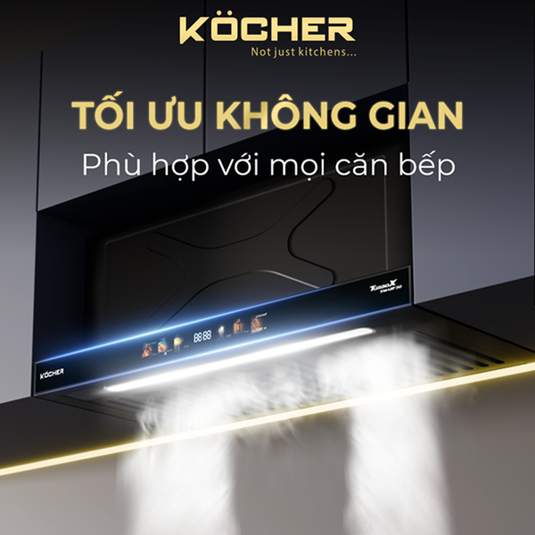 Máy hút mùi Turbo Smart 3D X3D-350D - Màn hình đa sắc - Vẫy tay