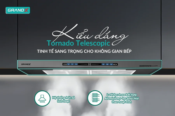 Máy hút mùi âm tủ GrandX GX H70F85G Smart Inverter BLDC