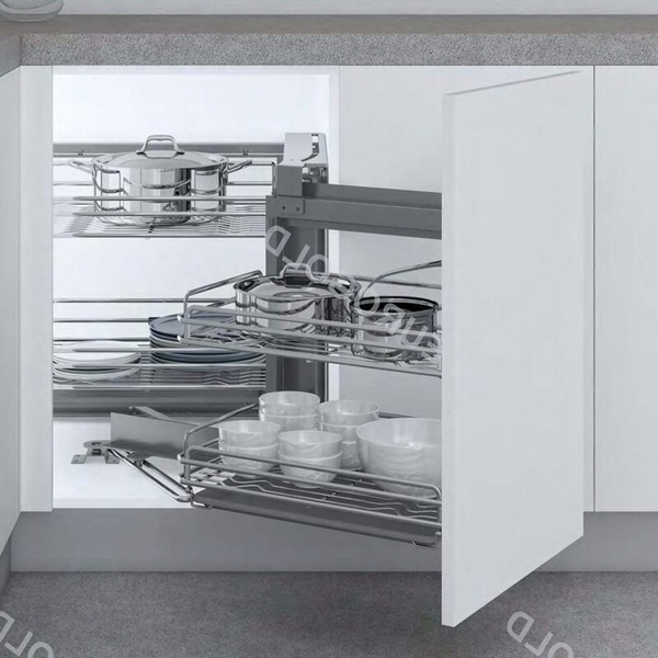 Kệ góc liên hoàn cánh phải Eurogold EPV102 (ELO102R)  - Inox 304 Nan Oval
