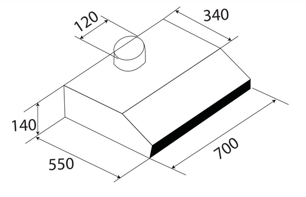 Máy Hút Mùi Cổ Điển KAFF KF-703B | Thân Đen