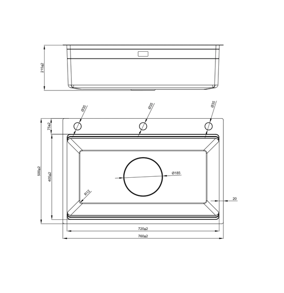Chậu rửa bát 1 hố Nobinox LIRA NJ560D - Bề mặt Linen chống xước